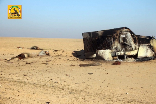 الحشد يفجر 17 ملغومة ويقتل 20 أنتحارياً غرب الموصل
