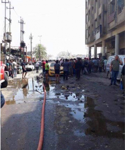 عمليات بغداد: إستشهاد وإصابة 54 شخصاً بتفجير التقاعد العامة
