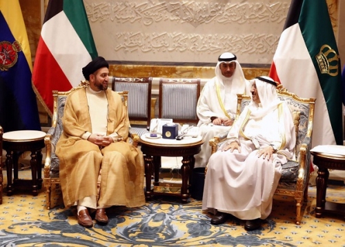الحكيم وأمير الكويت يؤكدان أهمية تهدئة الاوضاع في المنطقة عبر الحوار
