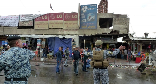 اصابة اربعة منتسبين في الشرطة باستهداف انتحاري في بلدروز
